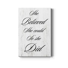 Motivational Quote Wall Art, Positive Quote Wall Art, Inspirational Quote Art...
