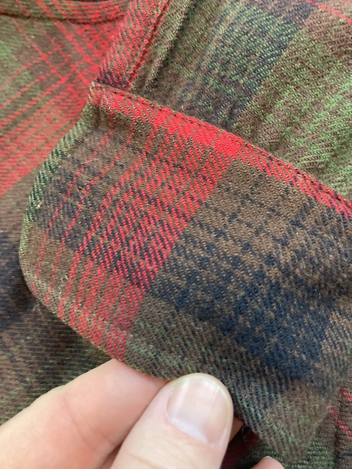 Abrigo Pendleton Lana Virgen Talla Estimada Pequeña Tartán Cuadros Botón Trench Foto 2 de 4