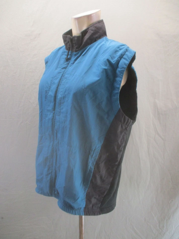 Chaleco de ciclismo NOVARA BY REI talla L para hombre azul 100 % nailon cremallera completa cuello alto 927 Foto 3 de 4