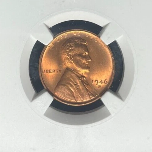 1946-S LINCOLN WHEAT CENT ~ NGC MS 67 RD ~BEAUTIFUL COIN~REF#14-017