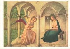 old postcard Annunciation Beato Angelico unused postcard mhe5142i