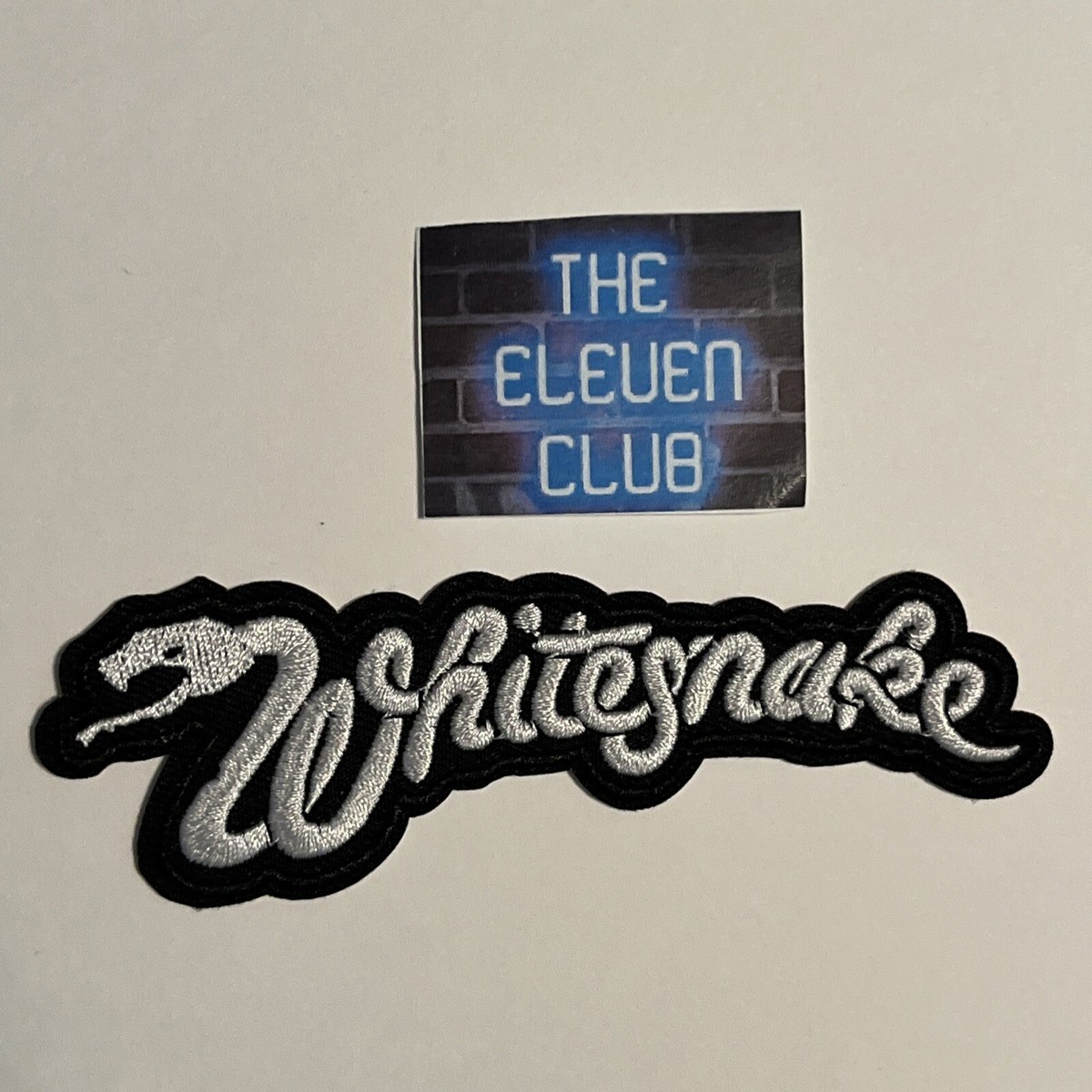 Whitesnake Patch VTG Logo Die Cut CD LP NEW Slide Slip Tongue