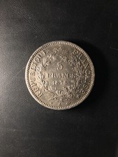 Francia 1875 5 franchi argento silver coin moneta rara Rep Francese Originale