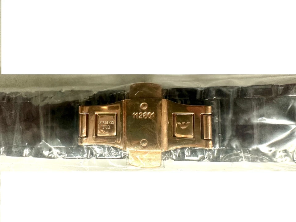 Correa de reloj EMPORIO ARMANI AR1454 cerámica marrón 22 mm cierre hebilla genuina Foto 3 de 3