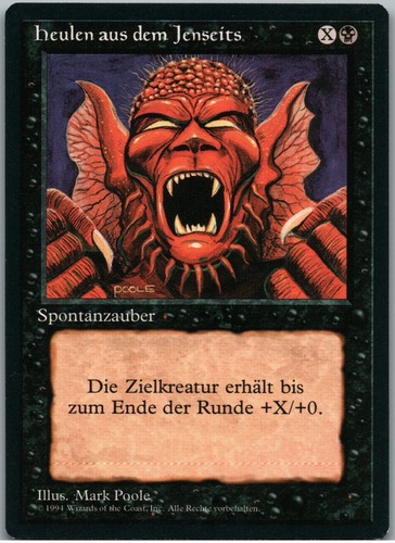 Howl from Beyond |MtG Magic Revised Ed FBB (Foreign Black Border) |German GR |NM