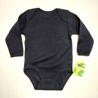 Neu Baby langarm Body Gr 62/68, 68, 4-6 Monate, schwarz, dennbar Jungen, Mädchen