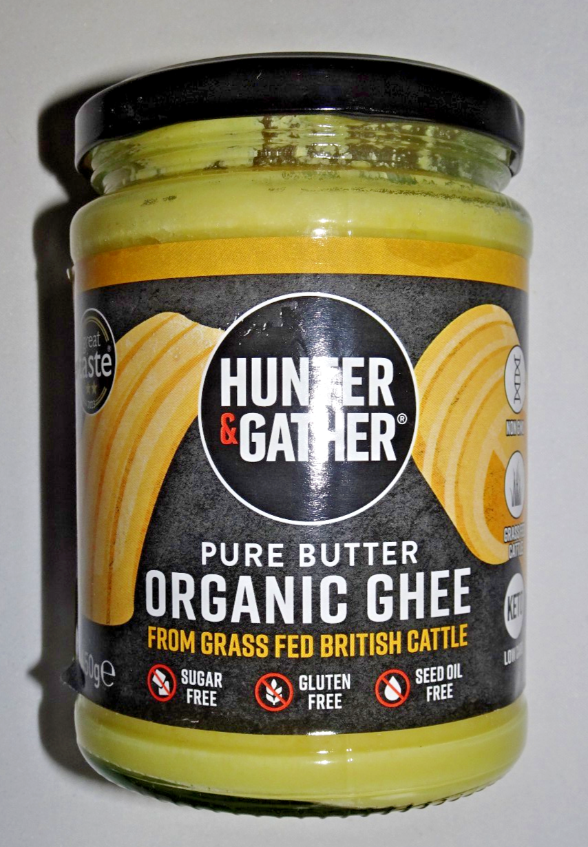 Hunter & Gather British Grass Fed Organic Ghee Pure Butter - 450g