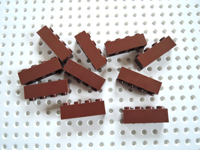 LEGO 10 x Stein Baustein Basic 3010 rotbraun  1x4