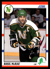 1990-91 Score American Basil McRae #261 Minnesota North Stars NHL Hockey Base