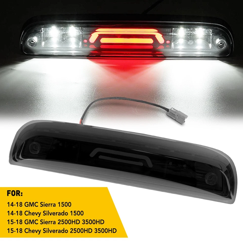 LED 3RD Third Brake Tail Light Black For 2014-2018 CHEVROLET SILVERADO 2500 HD - Image 2 of 4