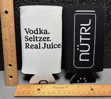 Lot Of 2 NUTRL Vodka Seltzer Promo Slim Skinny Can Koozie NEW Anheuser-Busch