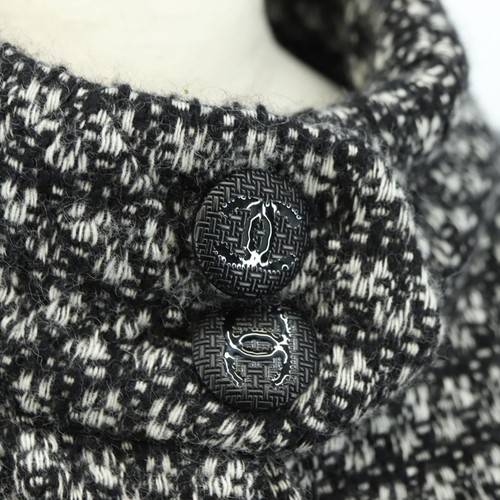 CHANEL Cappotto Lana Nero CC Autentico 181967V - Foto 5 di 13