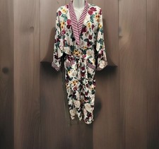 Vtg. Signature Expressions Robe OS floral chiffon