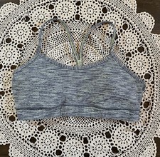 Lululemon Flow Y Bra Nulu Heather Gray Grey Size 8