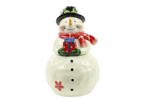 Weihnachten Advent Keksdose Schneemann PläTzchendose Bonbon Dekoration Figur-image