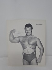 Lot Of 3 Promo Photos 2 Are Signed Autograph Rocky Johnson 8x10 WWE WWF 1970s