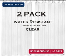 ZEMAHOME 2 Pack PEVA Plastic Shower Curtain Liner Premium Light Weight 72" x 72"