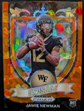 2021 Panini Prizm Draft Picks Crusade Jamie Newman RC Orange Cracked Ice #174 QB