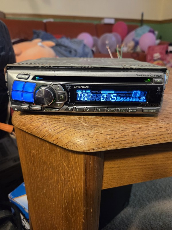 Alpine CDA-9827 Old School Car Radio Stereo CD Player MP3 WMA AAC 4 Volt Output