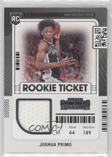 2021-22 Panini Contenders Rookie Ticket Swatches Joshua Primo #RTS-JPR bn5