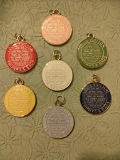 Lot of 7 Double Sided Louis Vuitton Zipper Pull Charms