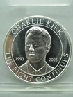 “The Fight Continues” Charlie Kirk 1 Troy Ounce .999 Pure Silver Round TPUSA