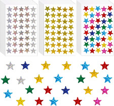 2240Pcs Metallic Glitter Foil Star Stickers Self-Adhesive Holographic Star Stick