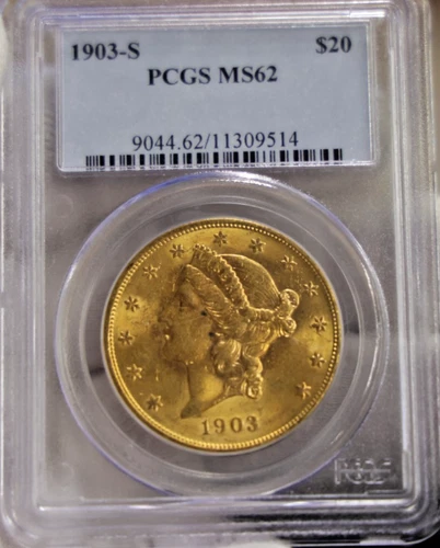 1903 S US $20 Liberty Gold Piece Double Eagle PCGS MS62