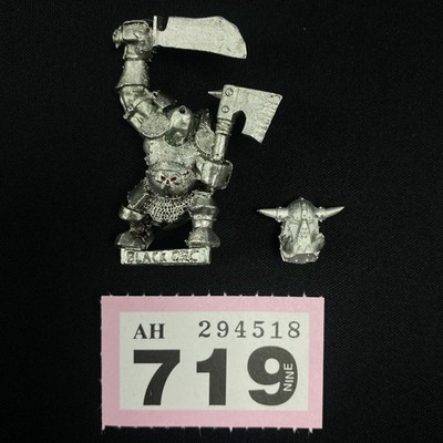BLACK Orc Mit 2 Hand Waffen Warhammer Fantasy Die Alten Welt Orks 6. Ed WFB