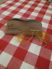 Vintage 1960's -pre 1975 B L Ray-Ban AmberMatic Outdoorsmen Sunglasses USA