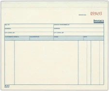Adams Invoice for Services Unit Sets, 7.44 x 8.5 Inches, White/Canary/Pink