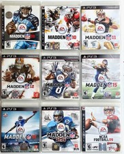 LOT OF 9 PS3 GAMES: Madden NFL 8, 10, 11 ,12, 13, 15, 16, 25 & NCAA Football 09