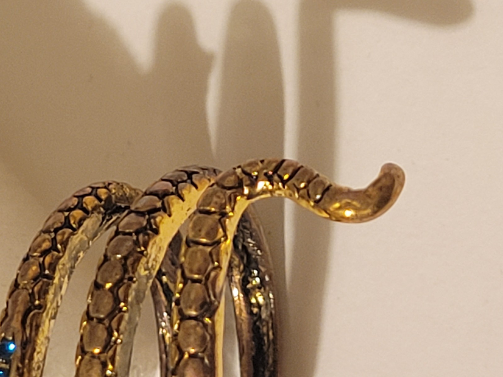 Blue Spotted Snake / Python Ring Size 7.5 - image 4