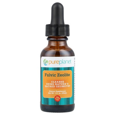 Pure Planet Fulvic Zeolite 1 fl oz 30 ml Gluten-Free, Vegan