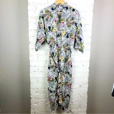 Vintage Cinema Etoile Lace Print Floral Robe