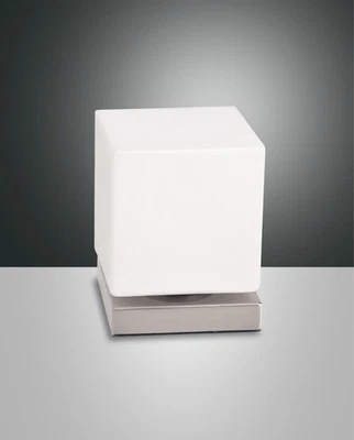 Fabas Luce Brenta 3407-30-178 LED Tischleuchte Glas Nickel Touchdimmer 3000K 6W - Bild 1 von 4