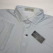 NEW Holderness Bourne The Curzon Shirt Mens XL Seahorse AOP Harbor Golf