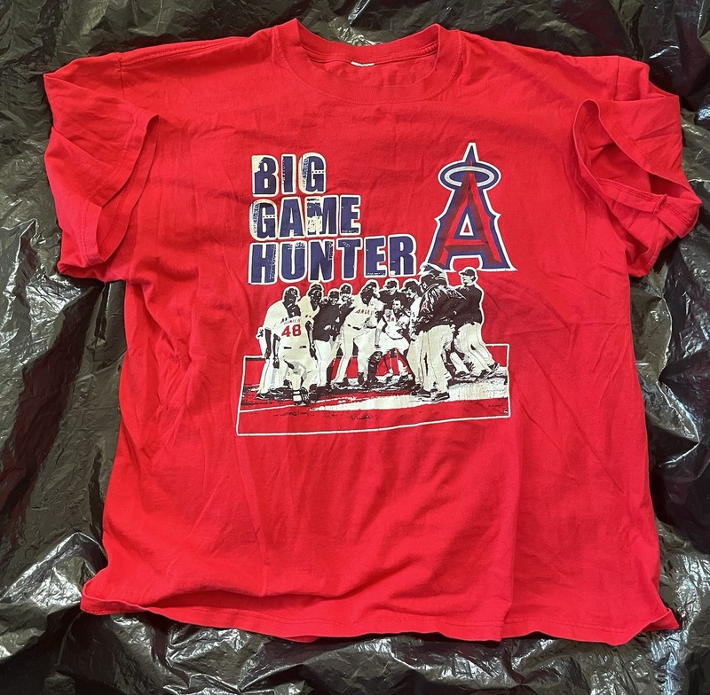 Vintage Y2K Torii Hunter Big Game Hunter MLB Anaheim Angels Shirt Promo LA