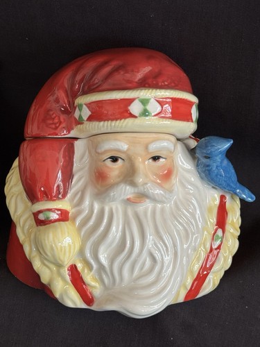 Studio Nova ~WOODLAND HOLLY  SANTA~ CHRISTMAS Creamer/ Sugar Bowl   NEW IN BOX - Picture 2 of 24