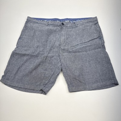 TOMMY BAHAMA Shorts Mens Blue Tag 44 Actual Waist 40 Linen Blend Bermuda Beach