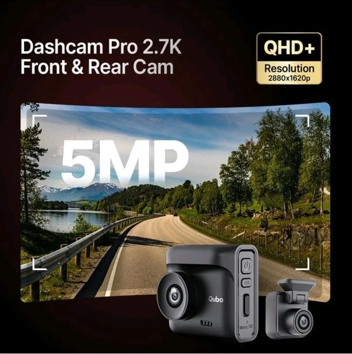 Car Dashcam Pro 2.7K NightPulse Vision | Dual Channel: 5MP QHD+ Front (140°), 2M - Image 2 of 4