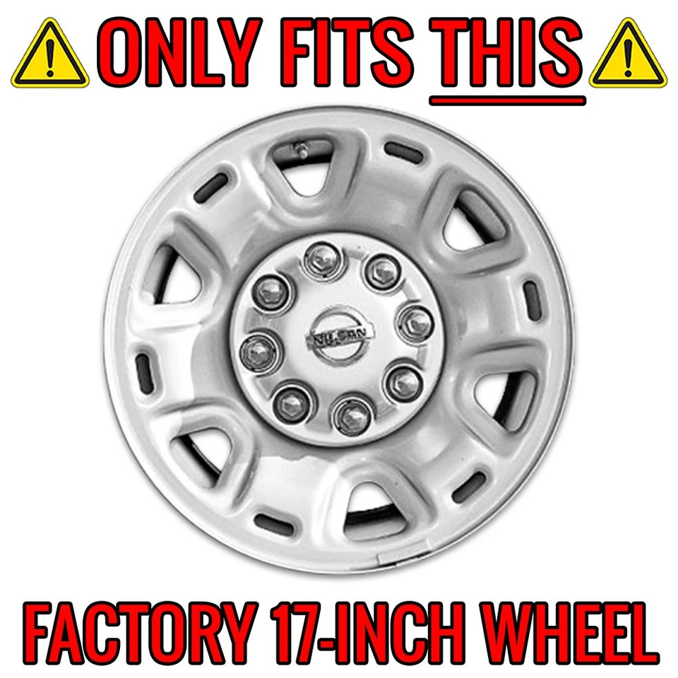 4 хромированных колпака ступицы колеса 17 дюймов крышки обода симуляторы для грузового фургона Nissan NV - Изображение 4 из 4