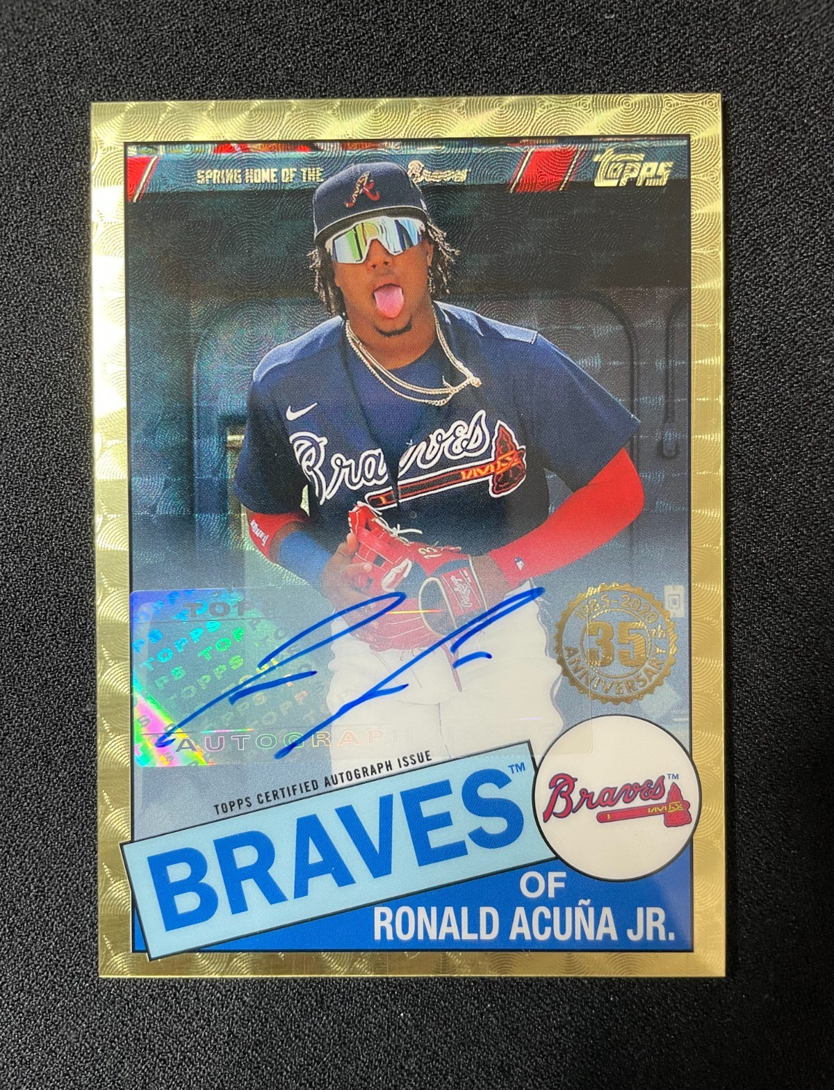 Ronald Acuna Jr. 2020 Topps Chrome Update Silver Pack Superfractor Autograph 1/1 view 1