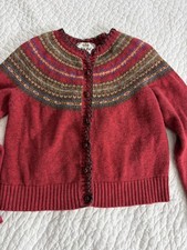 Vintage Tiara Intl Sz SP Nordic Fair Isle Cardigan  Buttons Cottagecore 90s