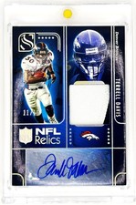 2025 Panini Silhouette #NRA-TDS Terrell Davis 11/15 NFL Relics Auto Holo Silver