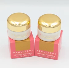 Lot of 2 -Estee Lauder Beautiful Perfumed Body Creme .5 oz NOS Discontinued GWP