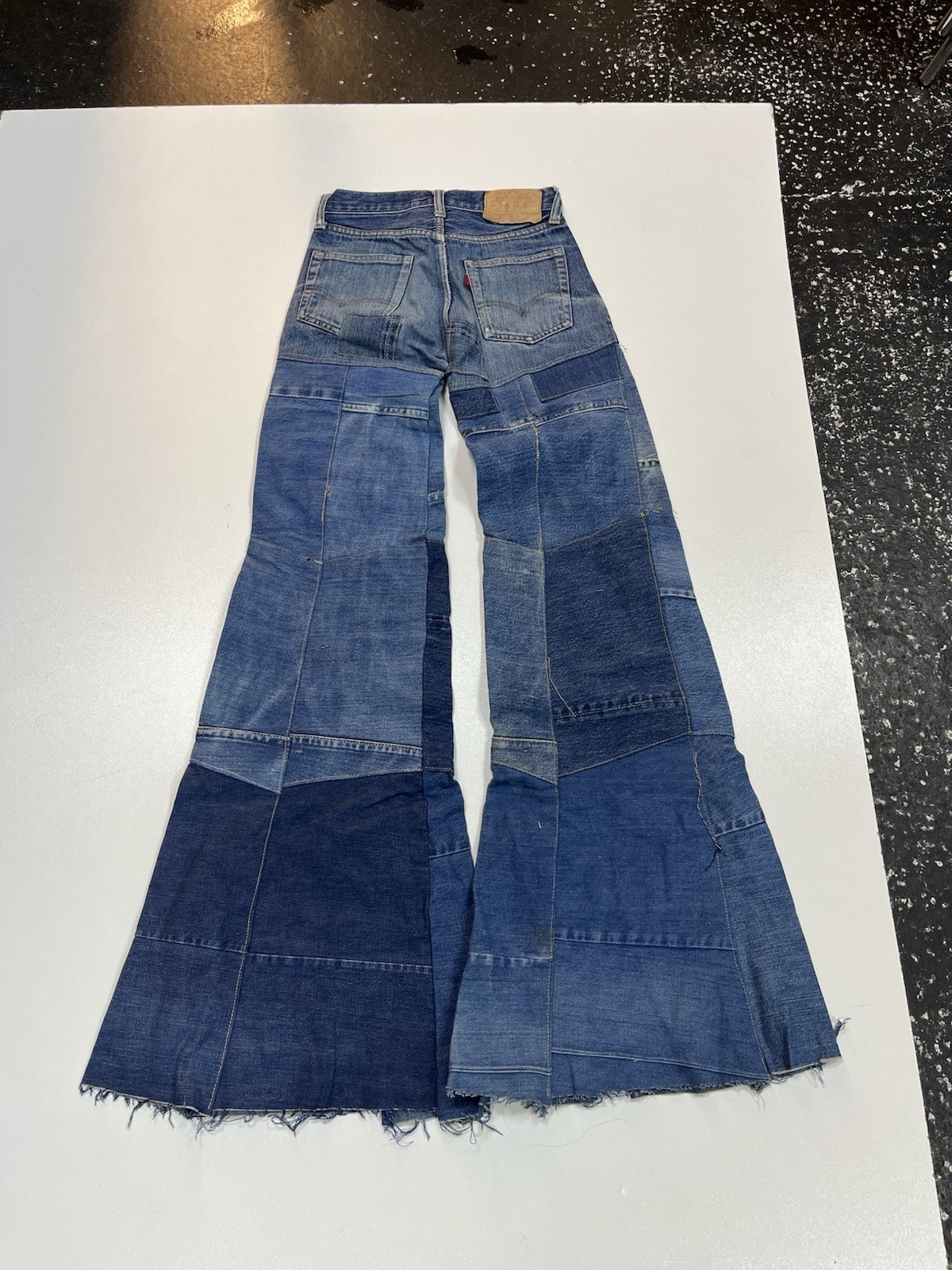 Vintage 60s Patchwork Levis 302 Flared Selvedge H… - image 7