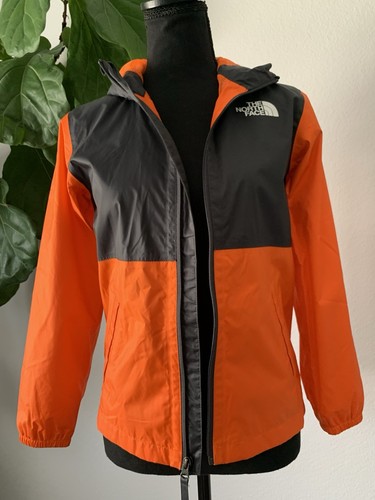 The North Face Jacket Girls Medium 10/12 Windbreaker Rain Coat Orange - Picture 6 of 24