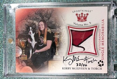 2018 Sportkings Kirby McIlveen & Torch Auto Patch /50 Dog Agility Memorabilia