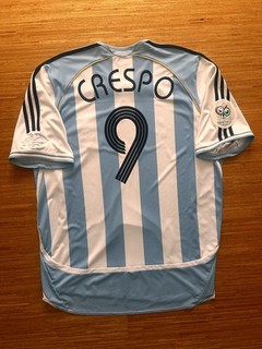 Vintage Adidas Argentinien Trikot WM 2006 Crespo Größe XL